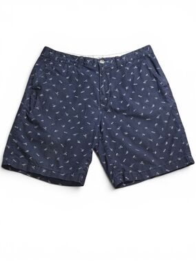 Eddie Bauer Fish Print Shorts Men 33 Coastal Grandad Nautical Resort Beach Vacay